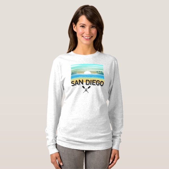 Camiseta Básica de Manga Longa San Diego Design (Frente Completa)