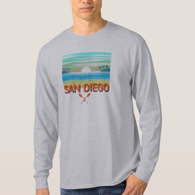 Camiseta Básica de Manga Longa San Diego Design (Frente)