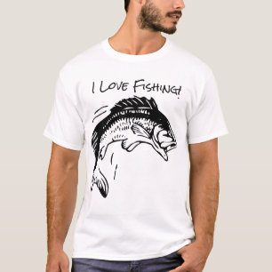Camiseta básica de masculinos de pesca
