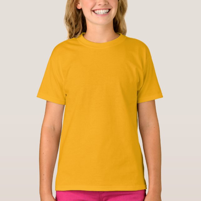 Camiseta Básica de Meninas Douradas (Frente)