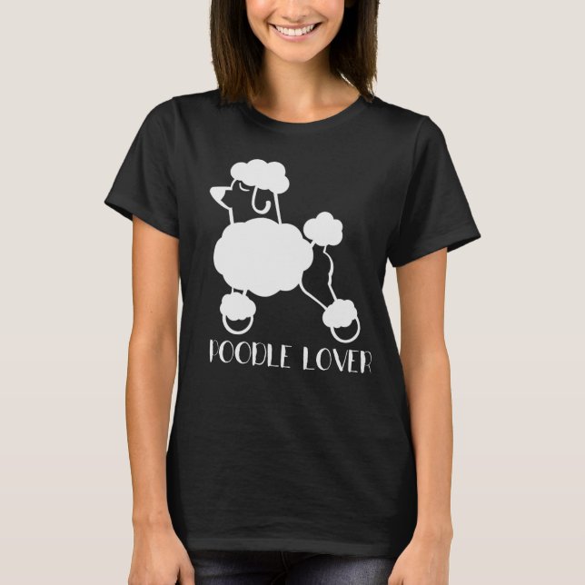 Camiseta Básica de Mulher Poodle (Frente)