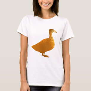 Camiseta básica de mulheres gansas ouros