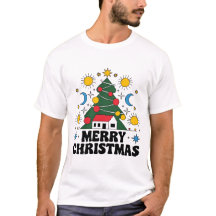 Camiseta Básica de Natal Masculina: Novo M Festivo