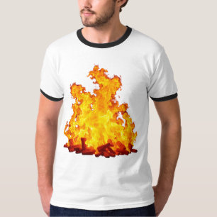 Camiseta Básica de Ringer de Incêndio dos Homens