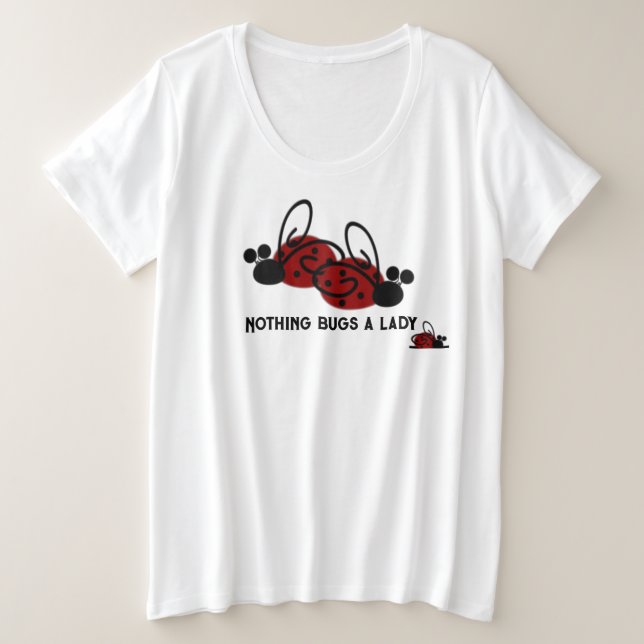 Camiseta básica de tamanho superior para mulheres (Frente do Design)