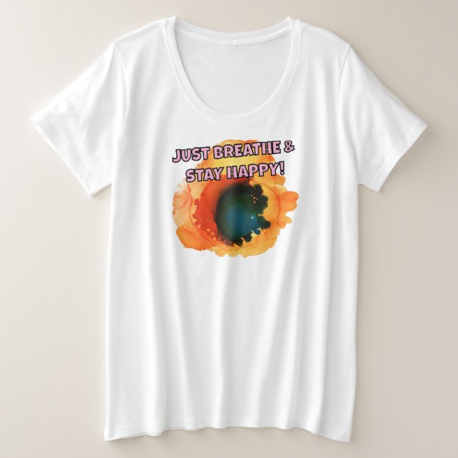 Camiseta básica de tamanho superior para mulheres (Frente do Design)