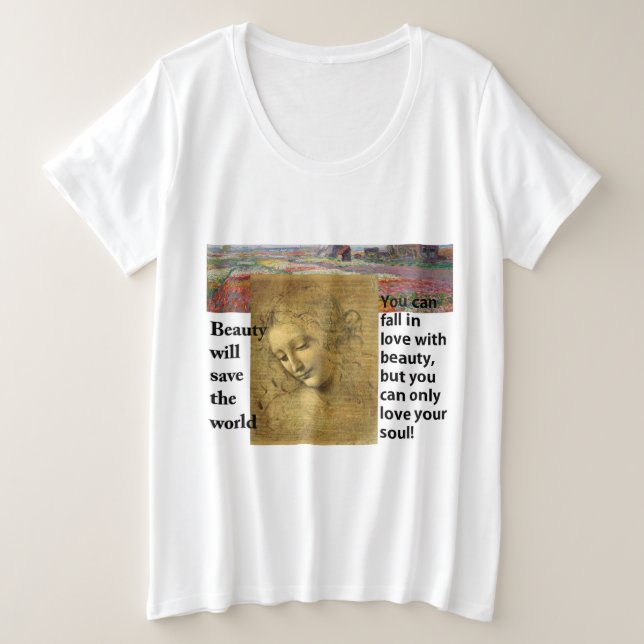 Camiseta básica de tamanho superior para mulheres (Frente do Design)