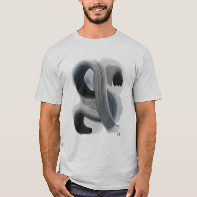 Camiseta Básica de Trabalho de arte de Abstrato mi (Frente)