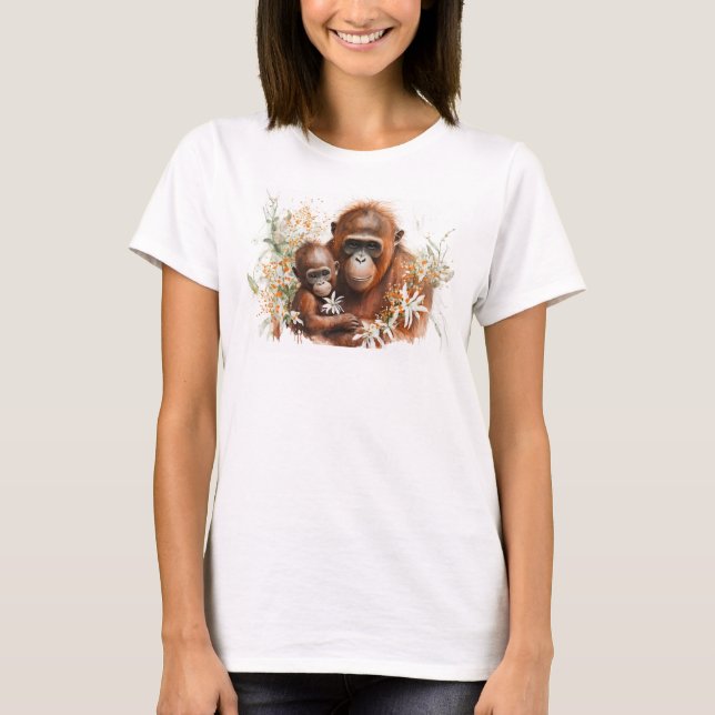 Camiseta básica de uso feminino (Frente)