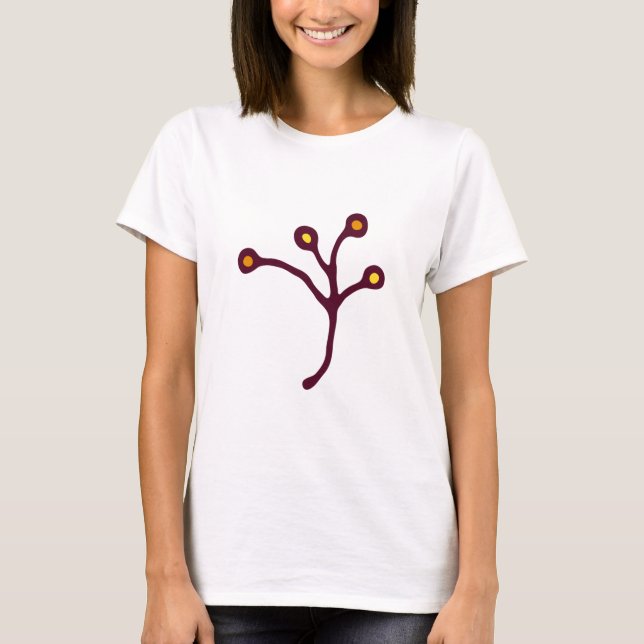 Camiseta básica de uso feminino (Frente)