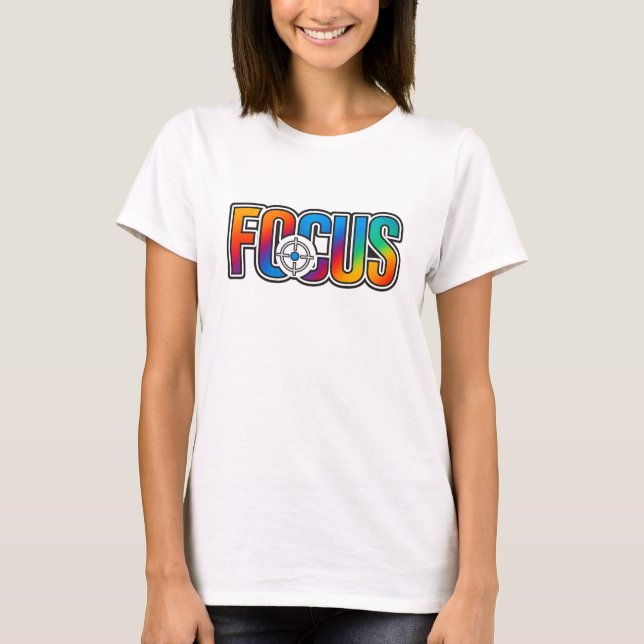 Camiseta básica de uso feminino (Frente)