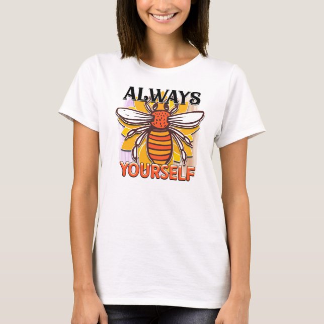 Camiseta básica de uso feminino (Frente)