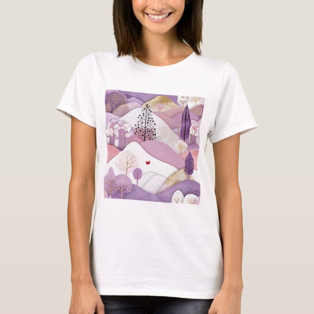 Camiseta básica de uso feminino (Frente)