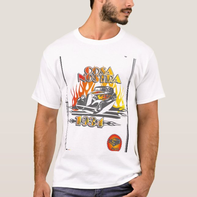 Camiseta básica de uso masculino (Frente)
