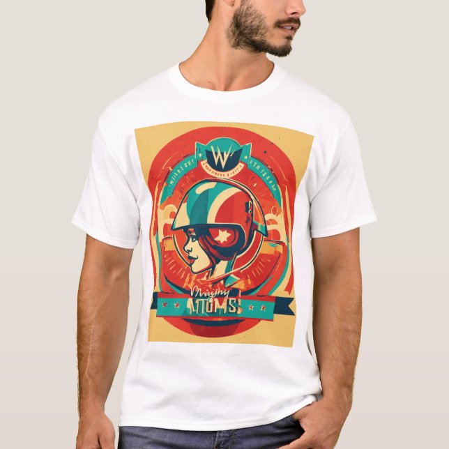 Camiseta básica de uso masculino (Frente)