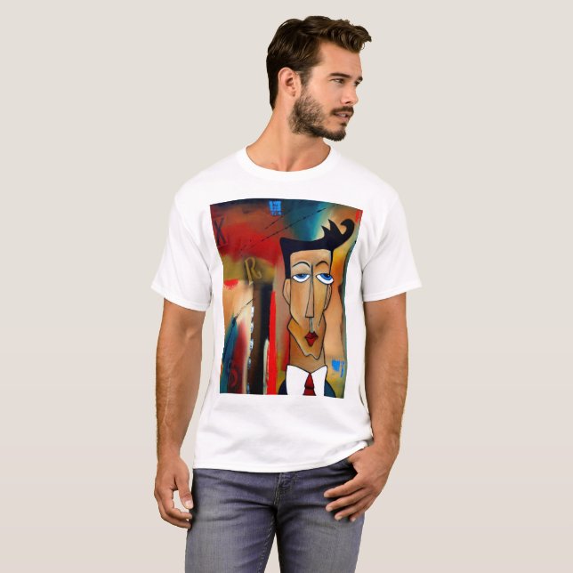 Camiseta básica de uso masculino (Frente Completa)