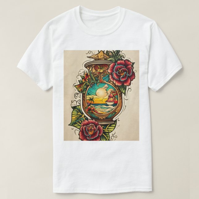 Camiseta básica de uso masculino (Frente do Design)