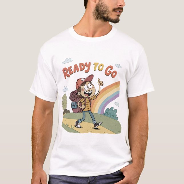 Camiseta básica de uso masculino (Frente)