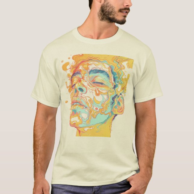 Camiseta básica de uso masculino (Frente)