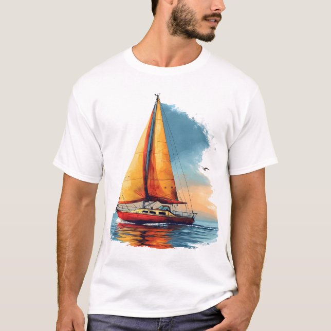 Camiseta básica de uso masculino (Frente)