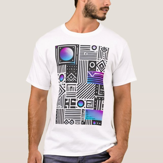 Camiseta básica de uso masculino (Frente)