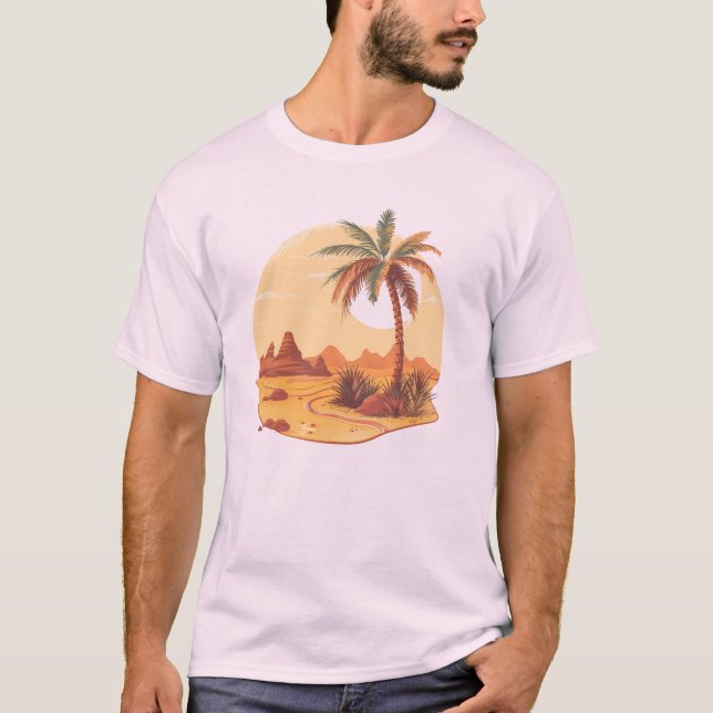 Camiseta básica de uso masculino (Frente)