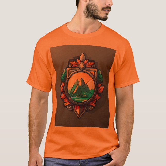 Camiseta básica de uso masculino (Frente)