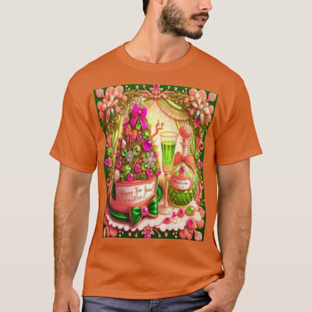 Camiseta básica de uso masculino (Frente)