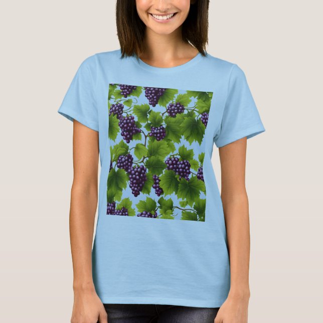 Camiseta básica de Uvas Roxas (Frente)