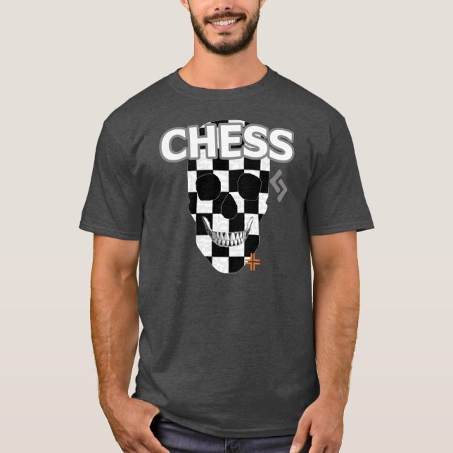 Camiseta básica de Xadrez HANDSKULL B2 (Frente)