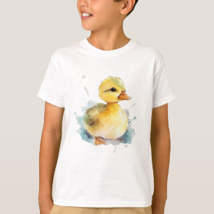 Camiseta Básica do Bebê Duck Watercolor Boy
