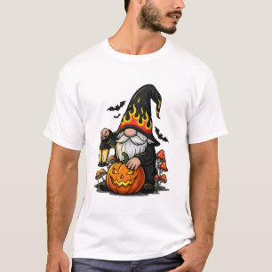 Camiseta Básica do Gnome de Halloween