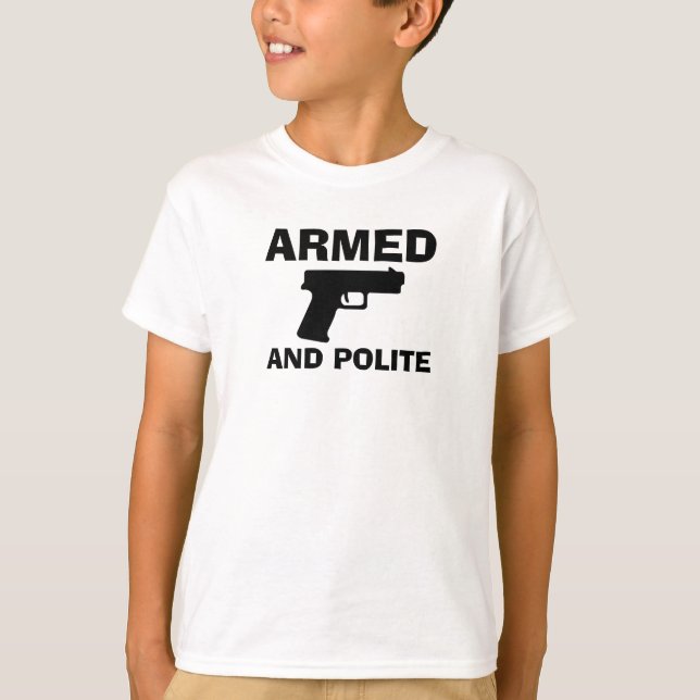 Camiseta Básica do Rapaz ARMADO e POLITA (Frente)