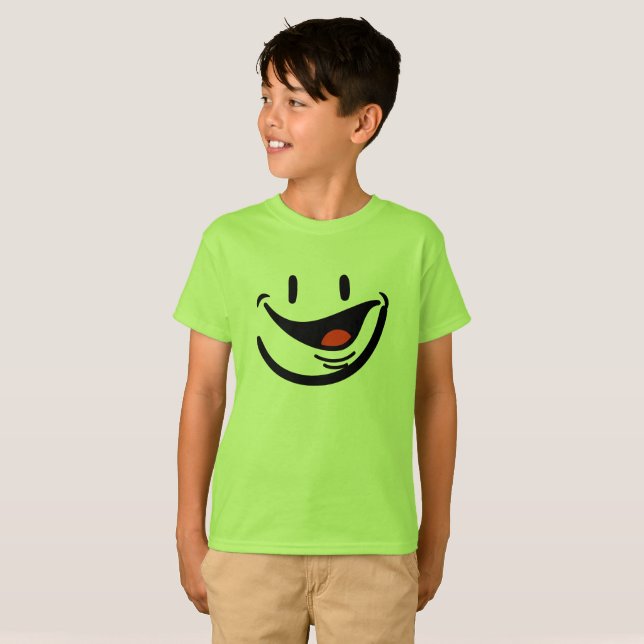 Camiseta básica do smiley face Kid (Frente Completa)