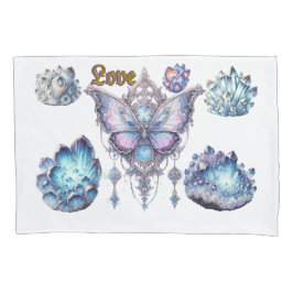 Camiseta Básica Escura Amor Borboleta Moldura Flor