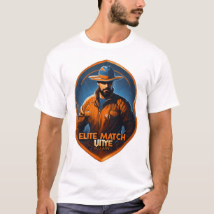 Camiseta Básica Escura com Design Digital Colorido