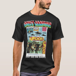 Camiseta Básica Escura de Vampiros Espaciais
