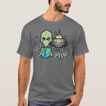 Camiseta Básica Escura Masculina Alien All Mine