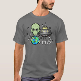 Camiseta Básica Escura Masculina Alien All Mine