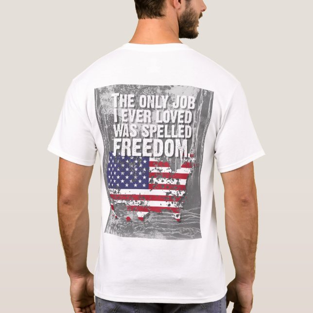 Camiseta Básica Escura – Trabalho Liberdade (Verso)