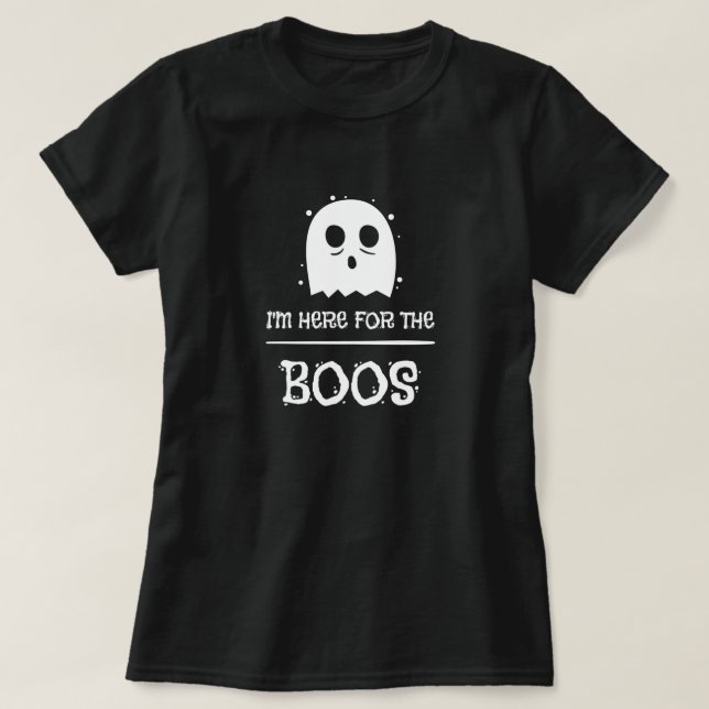 Camiseta Básica Fantasma de Halloween (Frente do Design)