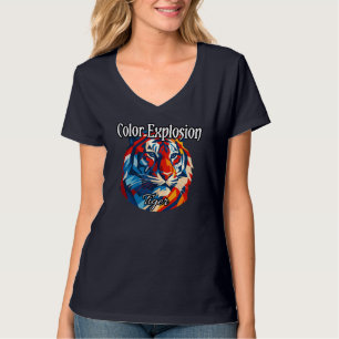 Camiseta Básica Feminina com Decote em V