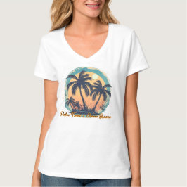 Camiseta Básica Feminina com Decote em V