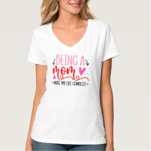 Camiseta Básica Feminina com Decote em V