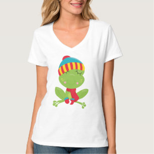 Camiseta Básica Feminina com Decote em V