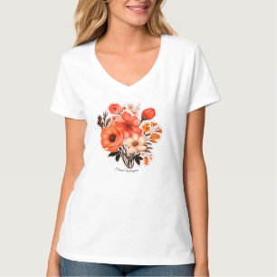 Camiseta Básica Feminina com Decote em V