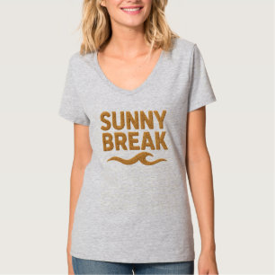 Camiseta Básica Feminina com Decote em V