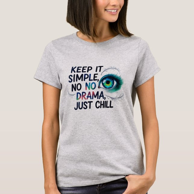 Camiseta Básica Feminina com Desenho de Olho (Frente)