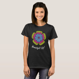 Camiseta Básica Feminina com Gráfico Floral Person