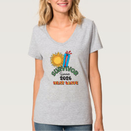Camiseta Básica Feminina de Gola V Onda de Calor V